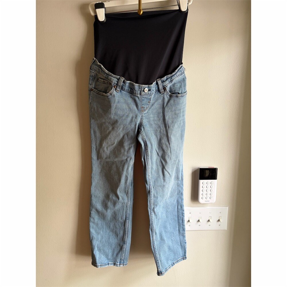 Abercrombie & Fitch Maternity Jeans Womens Size 26 Light Wash Straight